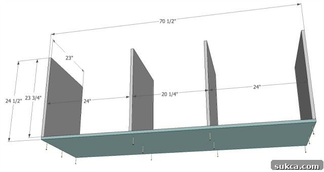 Assembling Vanity Dividers and Side Panels to Base