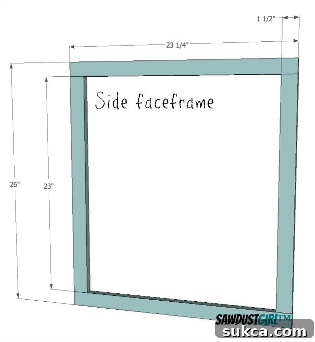 Building and Sizing the Side Face Frames for the Vanity