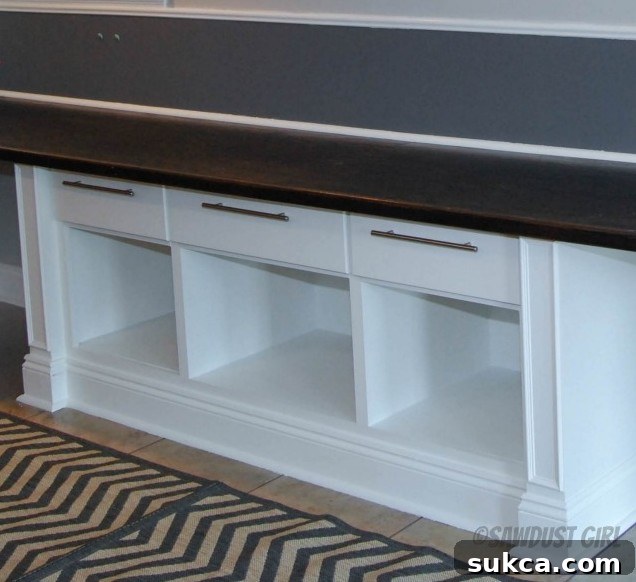 Finished built-in office furniture with Cara Collection free plans