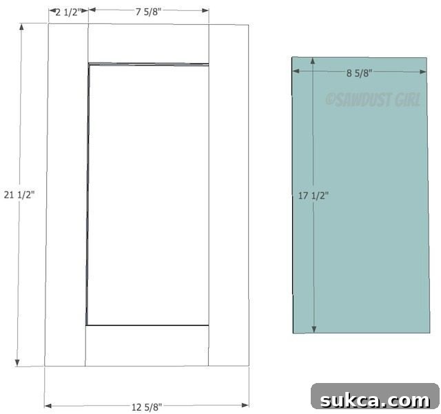 Cara Collection Cabinet Doors Sizing Guide