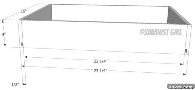 4 Inch Drawers for 16 Deep Cara Collection Cabinets