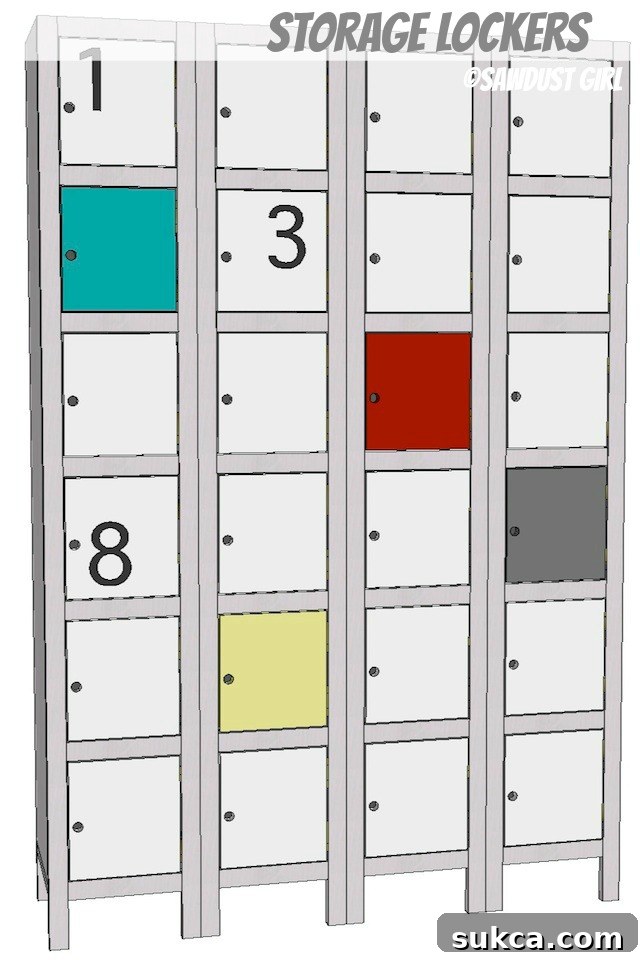 Toy and Shoe Locker Storage - Free woodworking plans