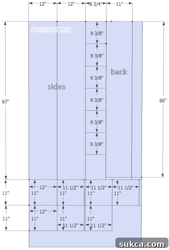 Cut list for storage locker woodworking plans