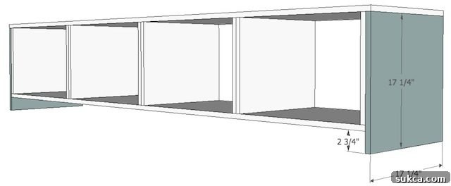 Attach Internal Backer Supports How to build a built-in window seat bench: attaching internal supporting partitions