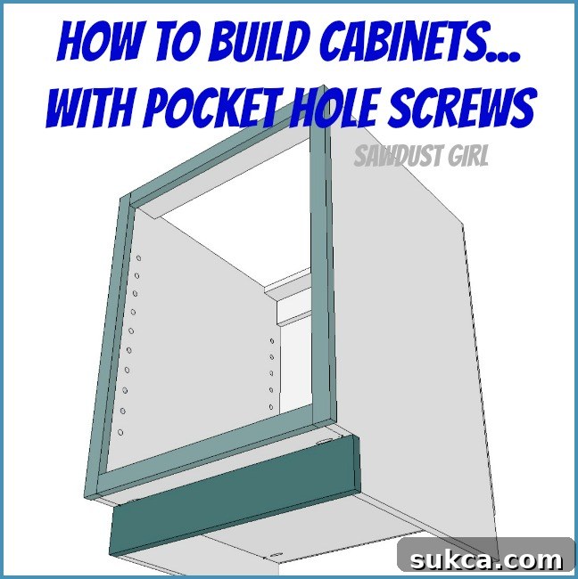 Finished cabinet built with pocket hole screws ready for finishing