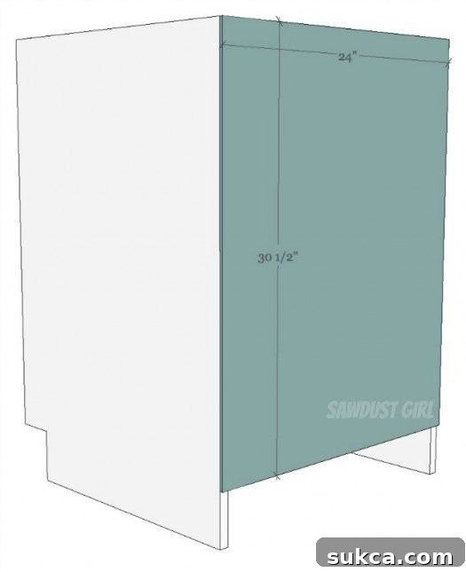 Attaching the cabinet back and squaring the assembly