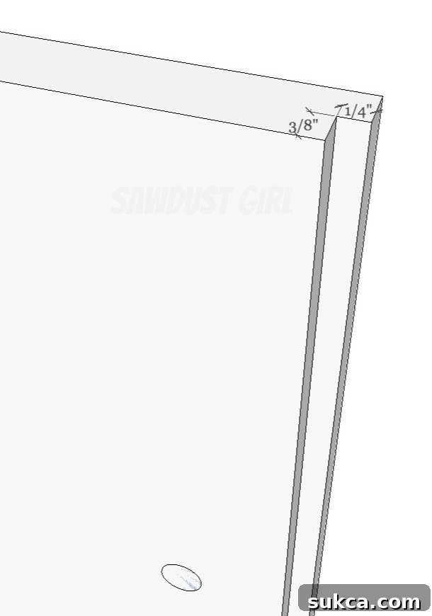 Cabinet dado for hidden back panel installation