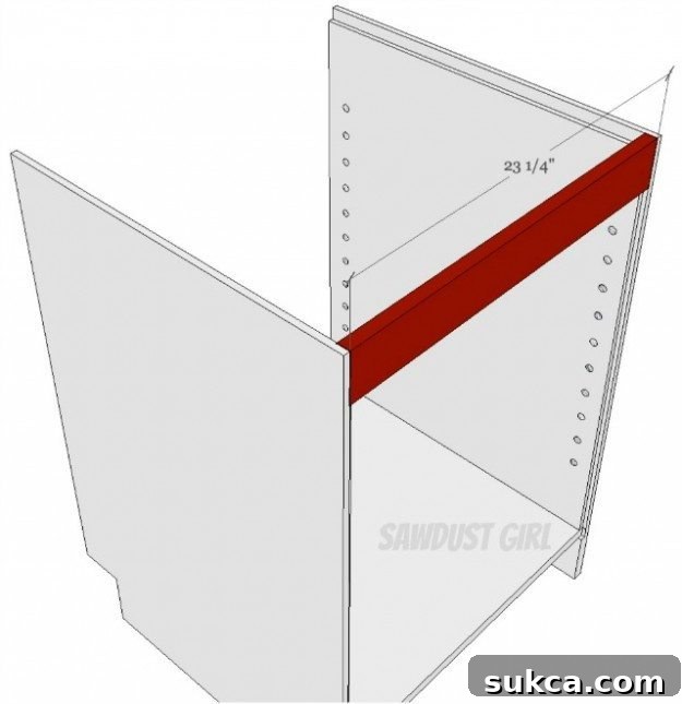 Woodworking plans to build kitchen cabinets with dados including back cleat