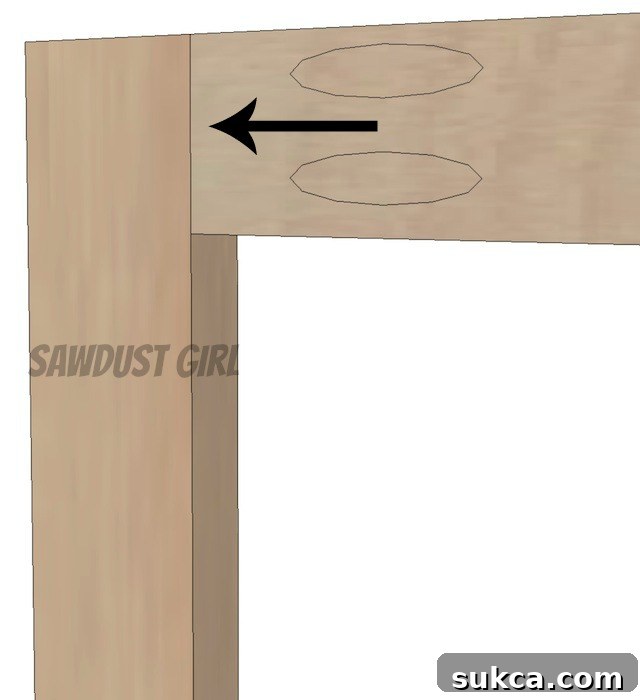 Visual guide to end grain and cross grain for pocket hole joinery