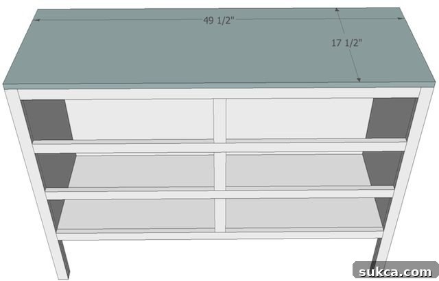 Free Plans to build an apothecary console table from Sawdust Girl.
