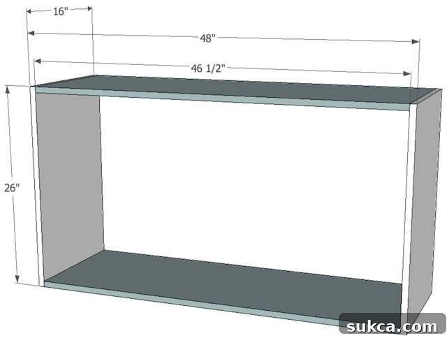 Free Plans to build an apothecary console table from Sawdust Girl.