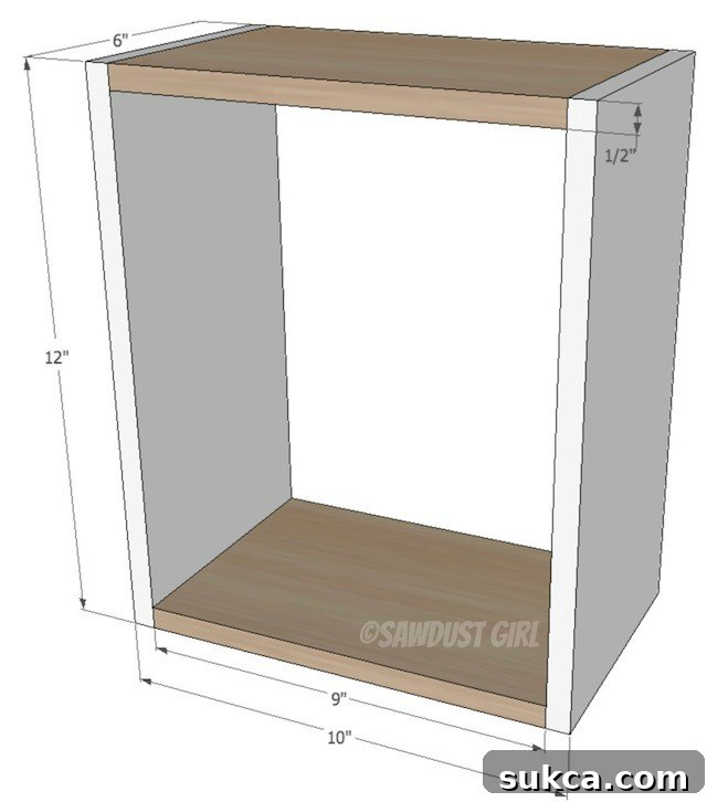 How to Build Hanging Storage Boxes - 12x12 Box Dimensions