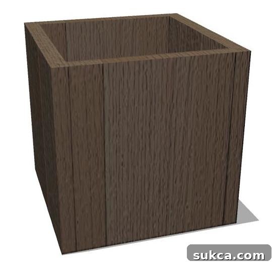 Finished DIY wood boxes ready for use