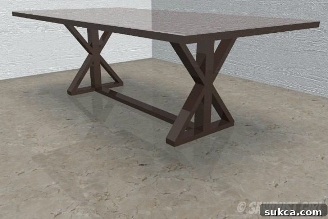 Craft Your Custom X-Base Dining Table 11 X base farmhouse table plans from SawdustGirl.com
