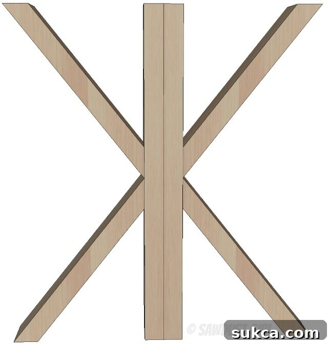 Craft Your Custom X-Base Dining Table 5 Farmhouse table legs