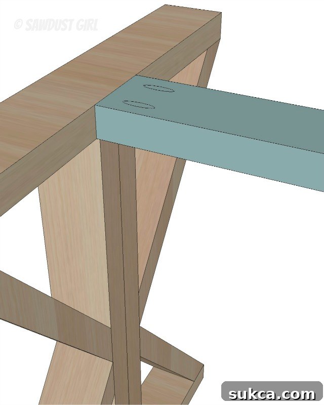Craft Your Custom X-Base Dining Table 8 X base farmhouse table plans from SawdustGirl.com