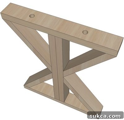 Craft Your Custom X-Base Dining Table 10 X base farmhouse table plans from SawdustGirl.com