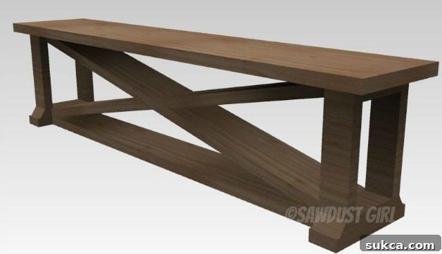 Build a Posh or Rustic DIY Dining Room Bench - Free Plans