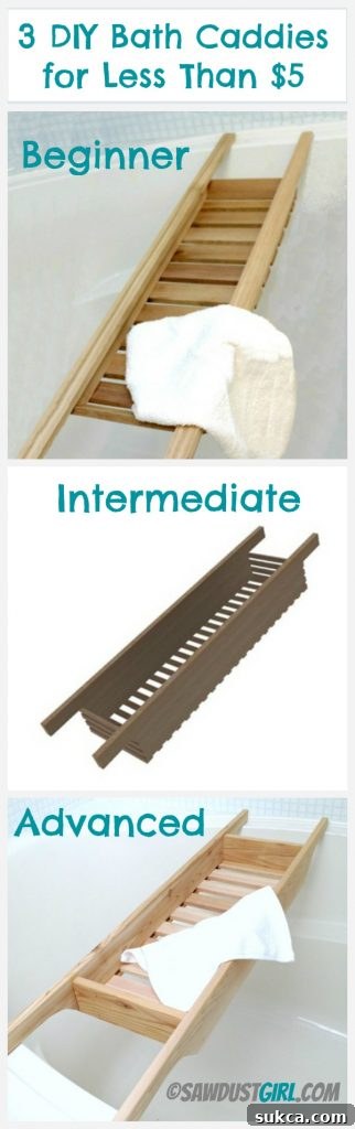 3 DIY Bath Caddies under $5