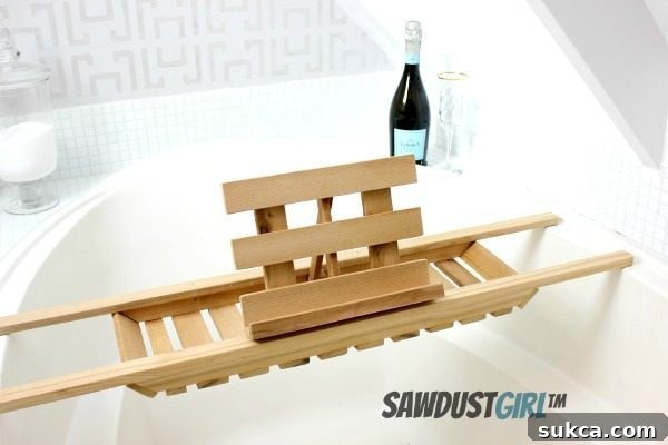Bath Caddy with Book Holder feature