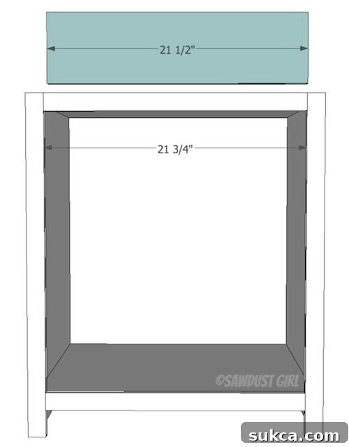 Finishing touch: Attaching custom drawer fronts to the cabinet, ensuring proper alignment and gaps.