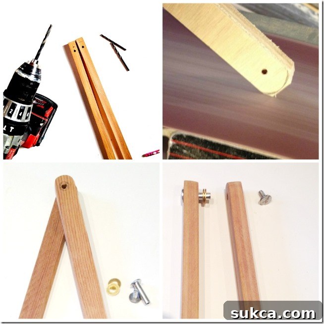 Creating adjustable bracing legs for DIY book stand
