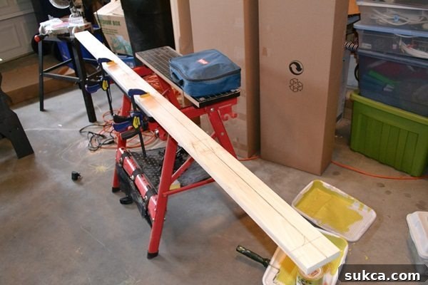 Attaching the custom-built window seat face frame
