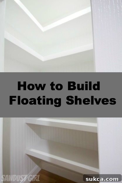 How to build corner floating shelves
