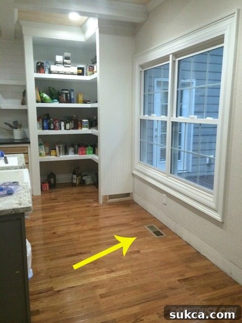 Framing the Cabinet Base Around the Vent How to install cabinet base with a floor vent