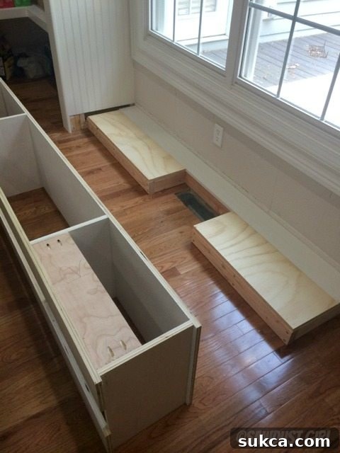 Reinforcing the Base Structure How to install cabinet base with a floor vent