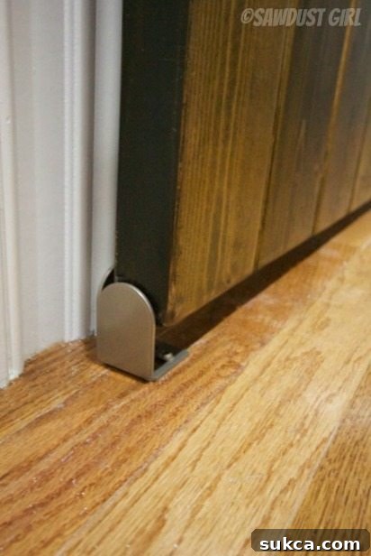Installing barn door floor stops