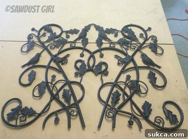 Reshaping the Metal Fireplace Screen Insert for a New Design