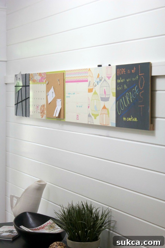 DIY Memo Boards - A stylish and functional wall organization station in an entryway