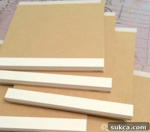 Cleats attached to the back bottom of memo boards with mounting tape