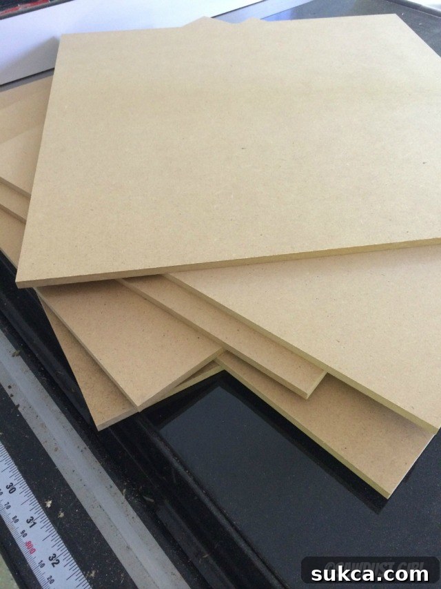 Cutting MDF panels to size for DIY memo boards