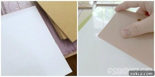 Applying and smoothing vinyl onto MDF boards for an organization station