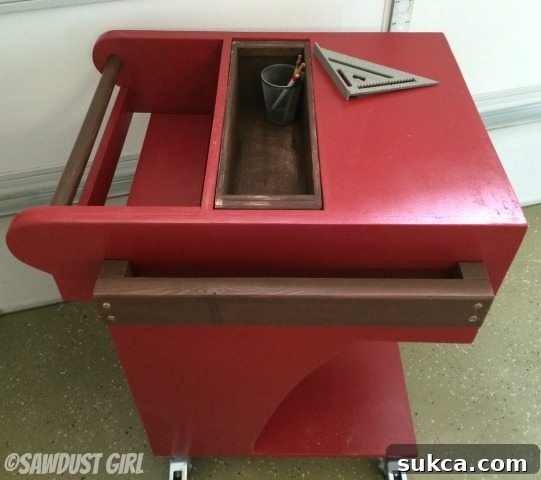 Rolling Air Compressor and Tool Organizing Work Cart