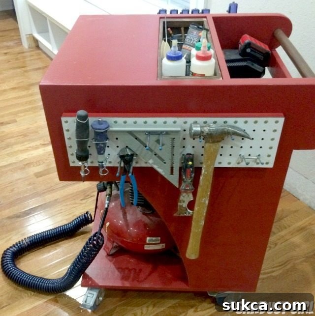 DIY tool cabinet on wheels