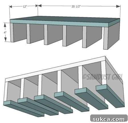 how to build a hanging storage for drills and nail guns
