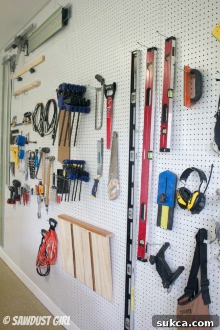 DIY Pegboard Organization Wall 2 How to create a pegboard organization wall, maximizing workshop tool storage and efficiency