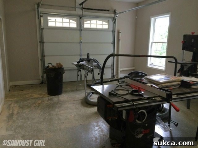 Workshop Covered in Dust Before Deep Cleaning