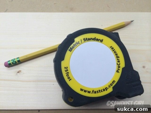FastCap Metric/Standard Imperial FastCap Metric/Standard tape measure showing Imperial side