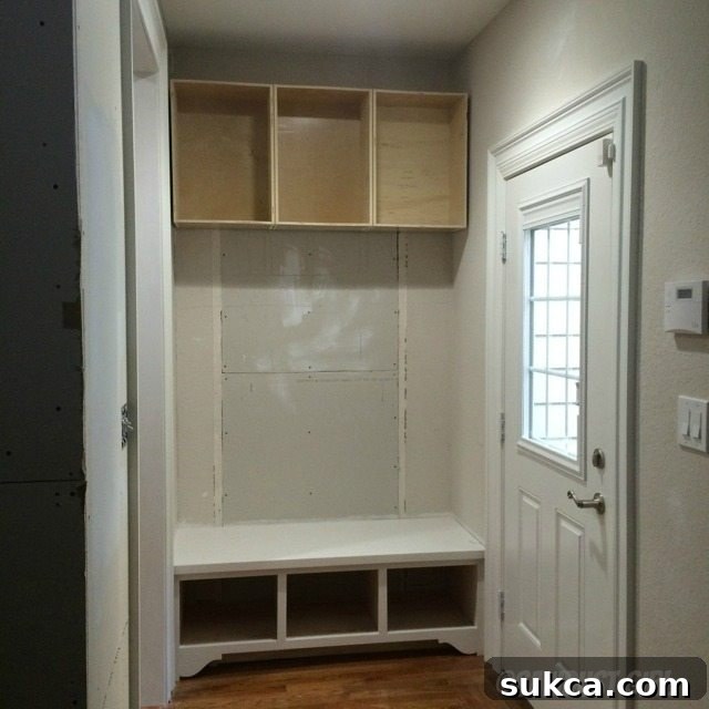 How to Make a Storage Bench and Cabinets for Your Side Entry - Tutorial