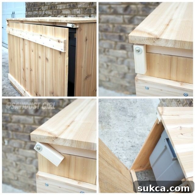 Recycling Sorter with front panel latch mechanism