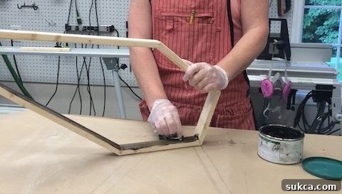 Making a wood coffin Halloween decoration