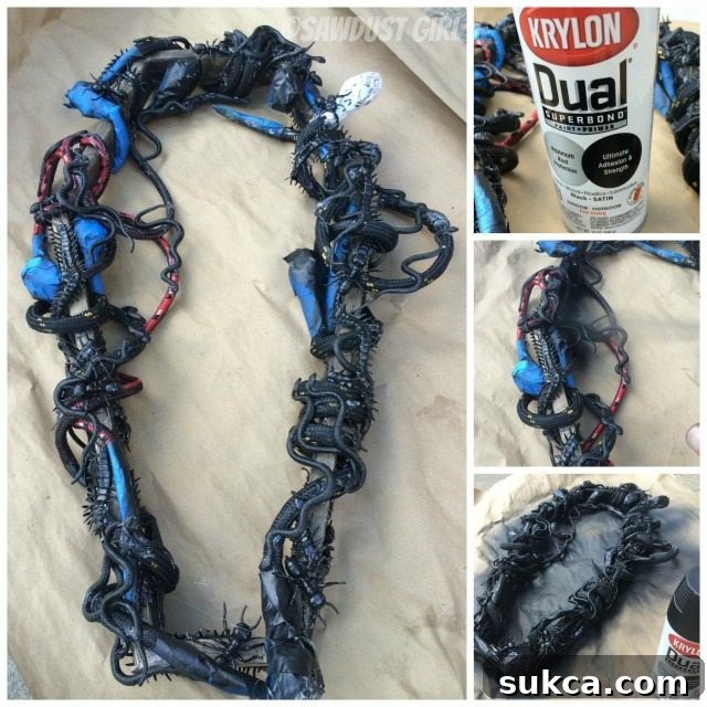 snake entwined coffin wreath