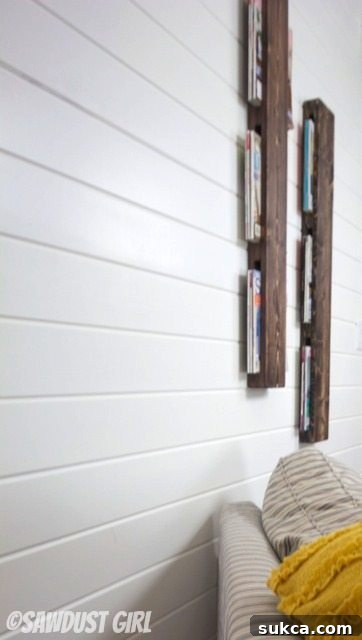 Organized Reading Material Stylish wall mounted magazine holder project showing its functionality and aesthetic appeal.