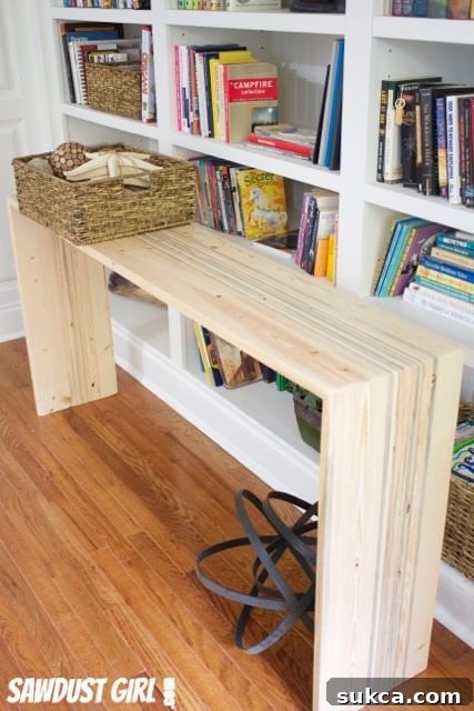 Rustic Contemporary Entry Table - GRR-RIPPER review and giveaway Rustic Contemporary Entry Table crafted from Blue Stained Pine