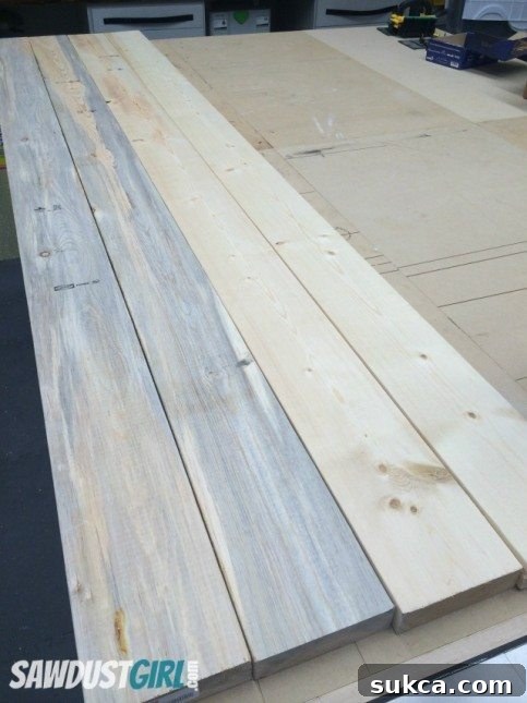 Blue Stained Pine Close-up of beautiful Blue Stained Pine lumber for woodworking