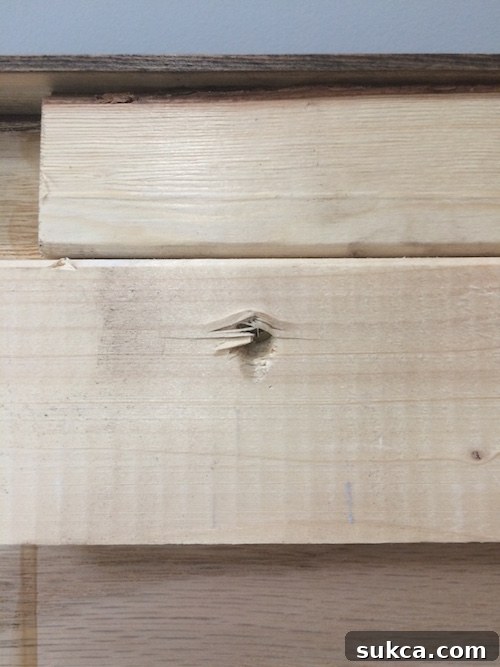 Close-up of a SPAX screw being used in woodworking